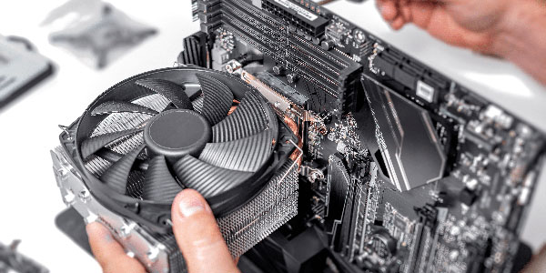 Computer being repaired in Wrexham