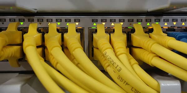 Networking cables in router